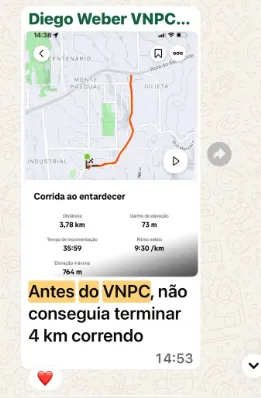 Depoimento de aluno do Método VNPC